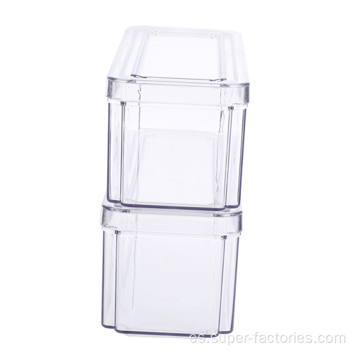 Caja de almacenamiento transparente con tapa para frutas / verduras / carne
